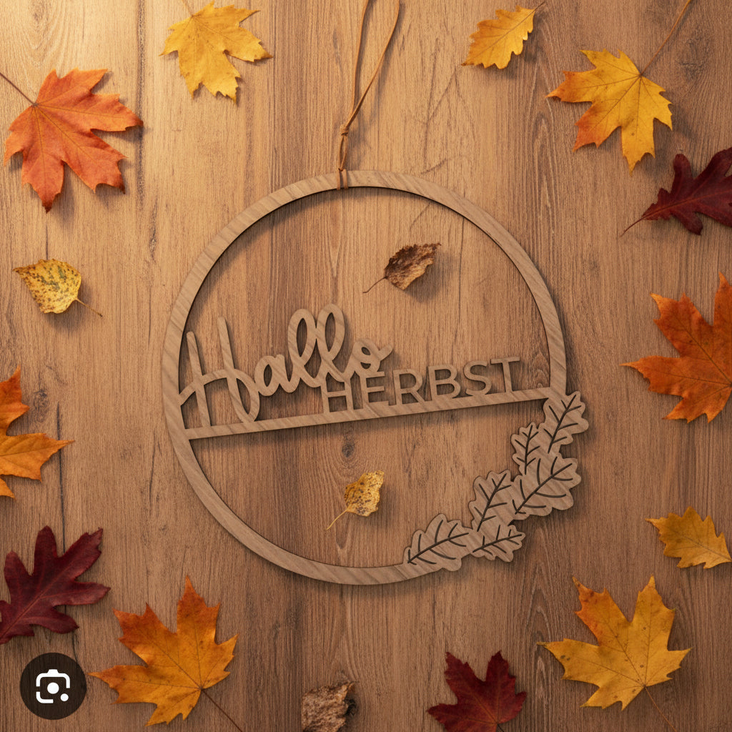 🍂 Türkranz aus Holz „Herbst“ - verschiedene Motive (personalisierbar)