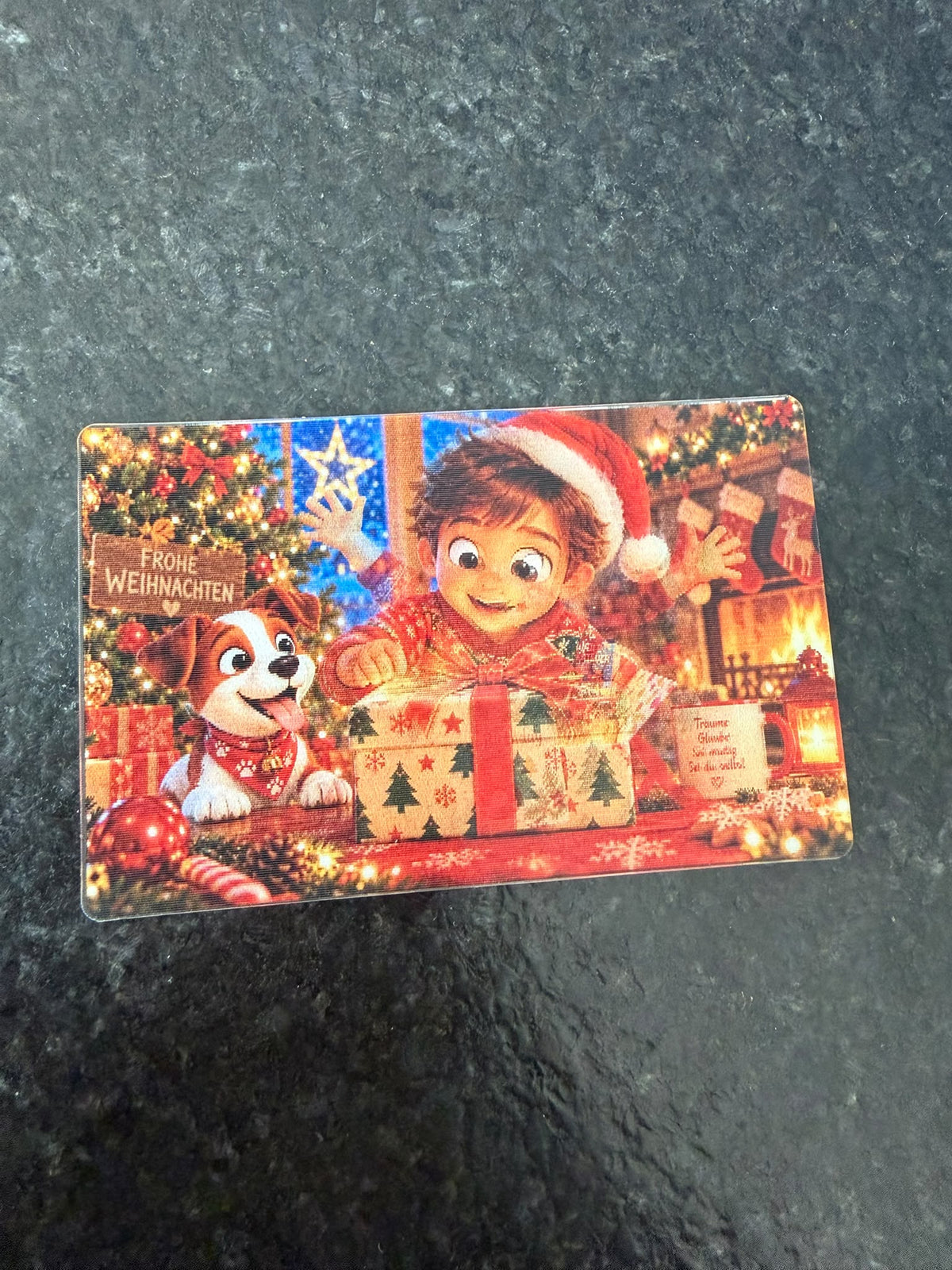 🪄 Lenticular-Karte mit Wechselbild – personalisierbar mit 2–5 Bildern