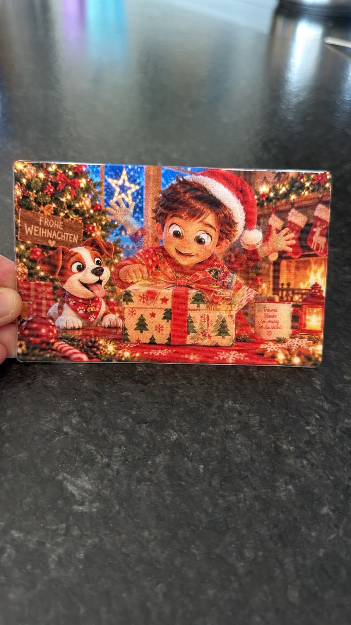 🪄 Lenticular-Karte mit Wechselbild – personalisierbar mit 2–5 Bildern