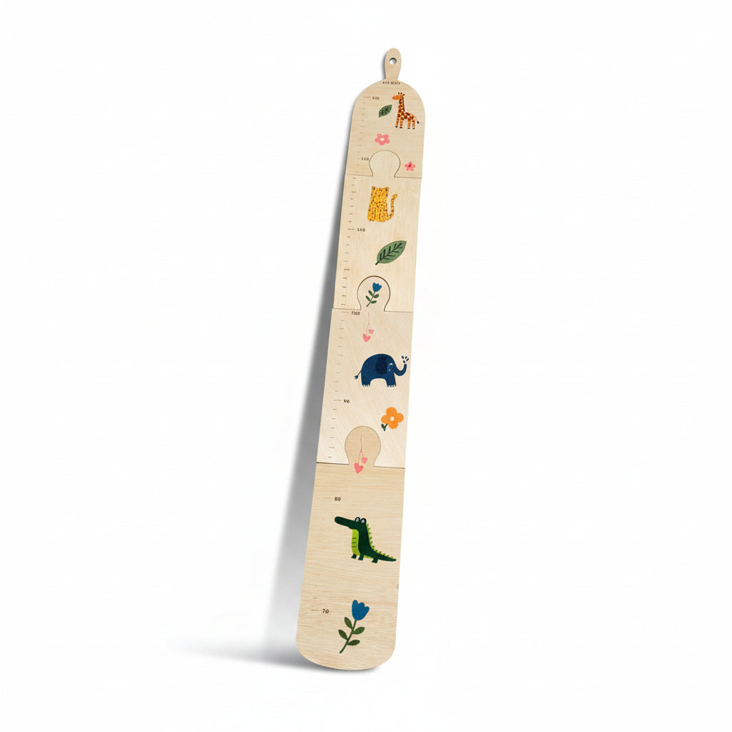 📏 Messlatte aus Holz für Kinder – personalisierbar mit UV-Druck