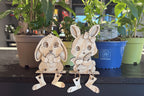 🐣 Osterhasen aus Holz verschiedene Motive für ein stilvolles Osterfest (personalisierbar)