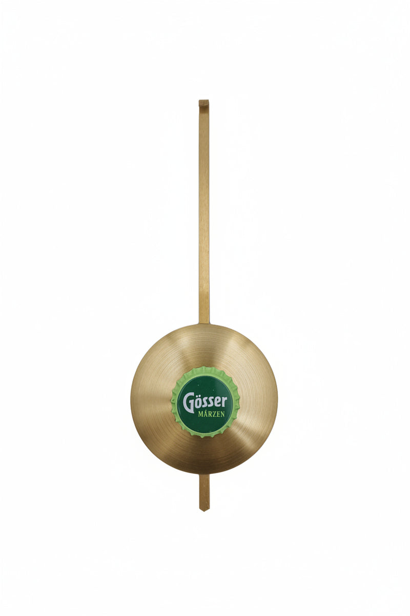 🕒 Modern Gösser beer bottle clock with pendulum (personalizable)