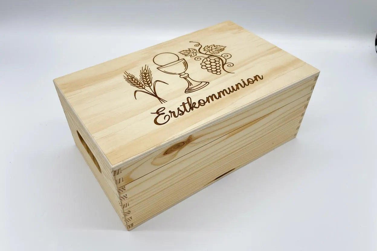 👶 Geschenkbox/Erinnerungskiste Taufe, Erstkommunion, Geburtstag uvm. (personalisierbar)
