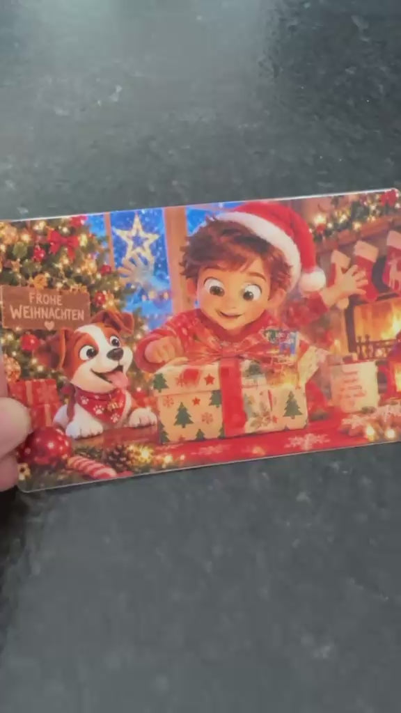 🪄 Lenticular-Karte mit Wechselbild – personalisierbar mit 2–5 Bildern