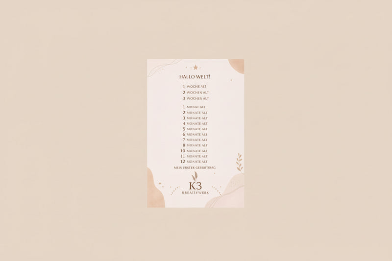 👶 Baby Milestones made of wood – memory set for the first year