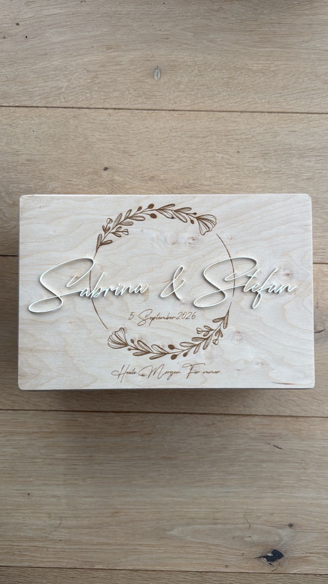 👶 Geschenkbox/Erinnerungskiste Taufe, Erstkommunion, Geburtstag uvm. (personalisierbar)
