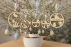 🐰🌿 Rundes Osterdeko-Set – 3-teilig aus Holz, mit liebevollen Motiven (personalisierbar)