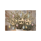 🐰🌿 Rundes Osterdeko-Set – 3-teilig aus Holz, mit liebevollen Motiven (personalisierbar)