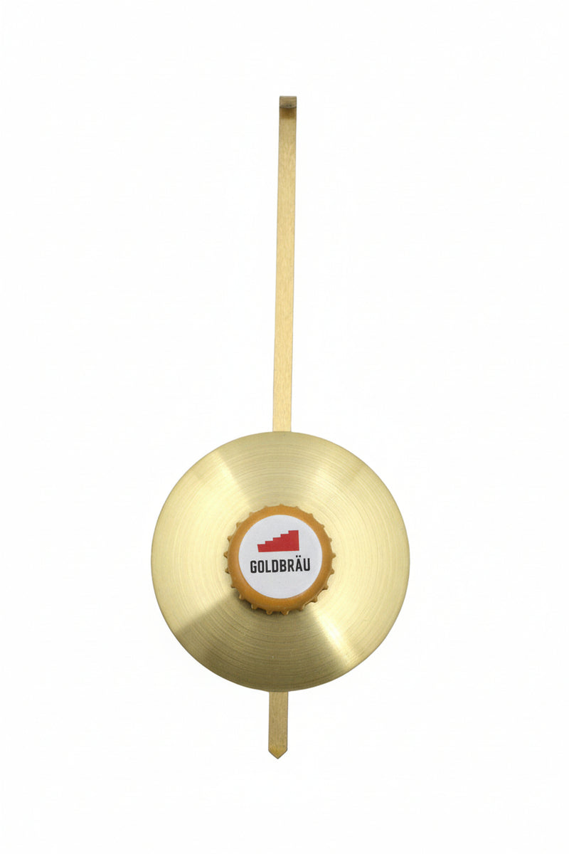 🕒 Modern Stiegl beer bottle clock with pendulum (personalizable)