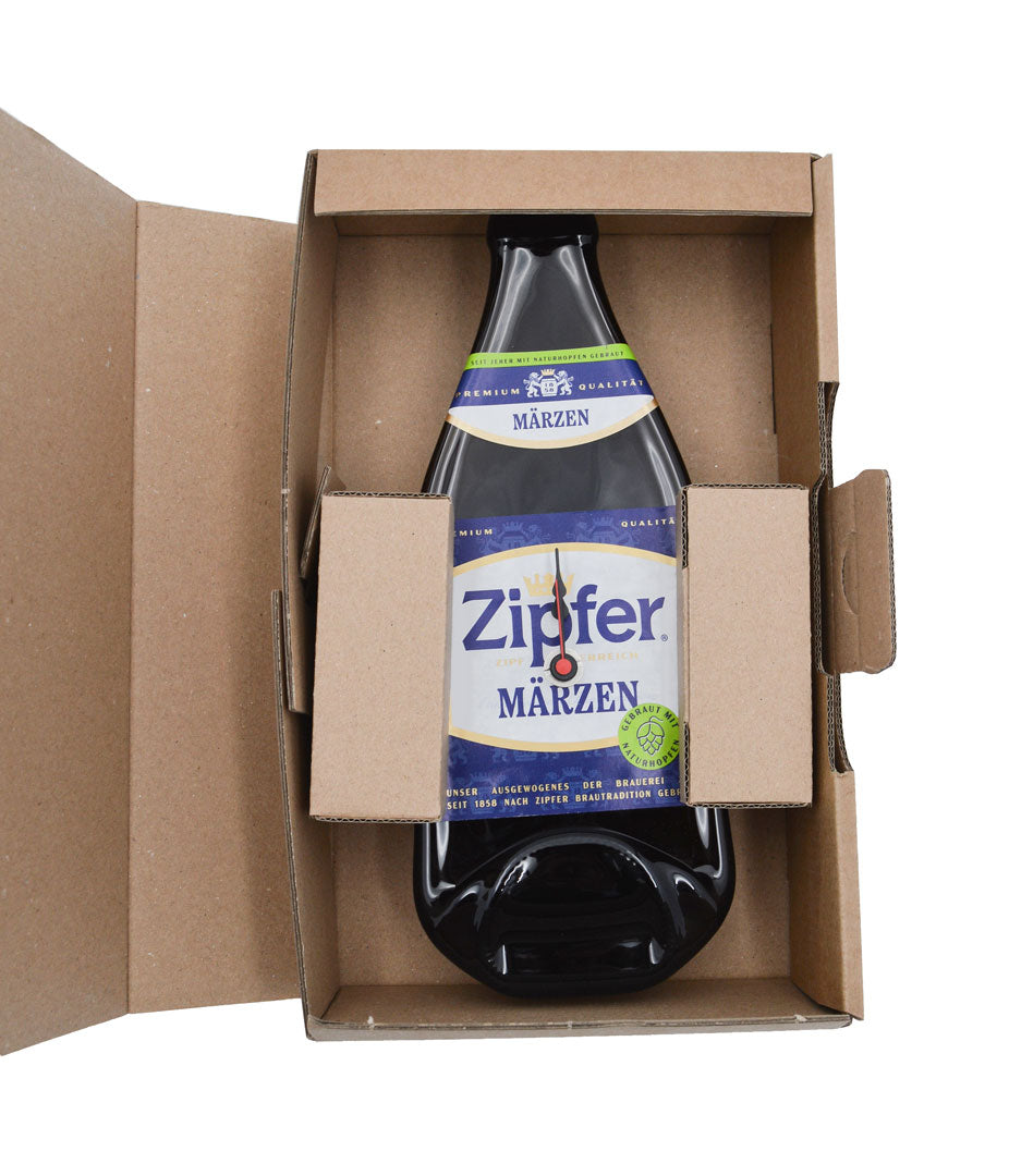 🕒 Moderne Bierflaschenuhr Zipfer Märzen (personalisierbar)