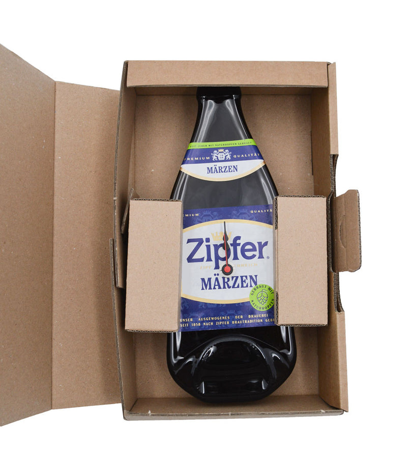 🕒 Modern Zipfer Märzen beer bottle clock (personalizable)