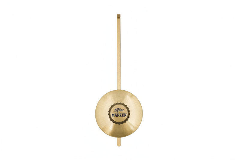 🕒 Modern beer bottle clock with pendulum Zipfer Märzen (personalizable)