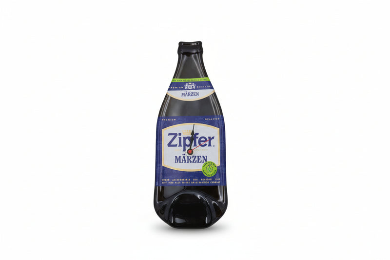 🕒 Modern Zipfer Märzen beer bottle clock (personalizable)